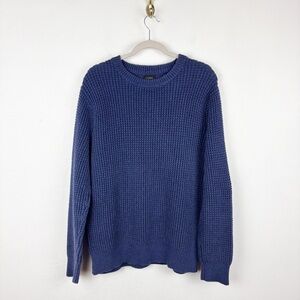 J. Crew Men’s Blue Cotton Knit Crewneck Sweater Sz L